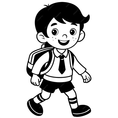 Boy School Uniform Drawing