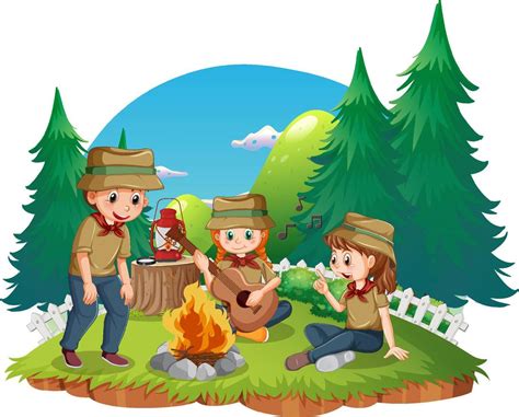 Boy Scout Camping Caption