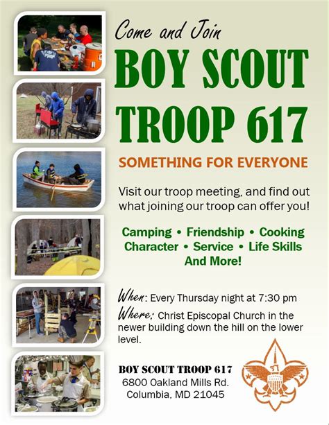 boy scout troop recruitment flyer template
