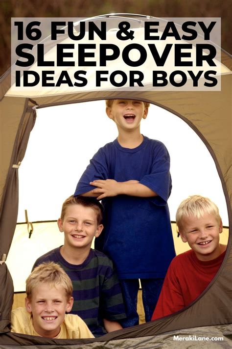 Boy Sleepover Activities