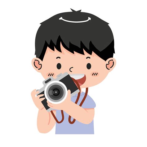 Boy With Camera Vector