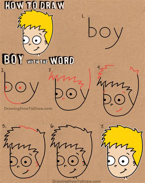 Boy Word Drawing