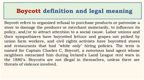 Boycott Classes Meaning