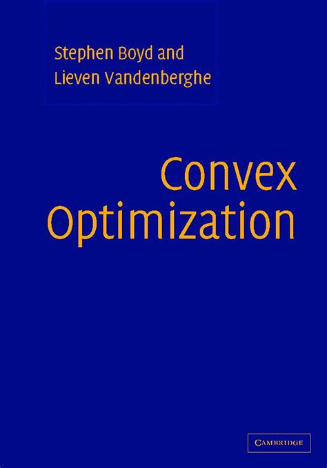 boyd and vandenberghe convex optimization pdf