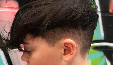 Boys Straight Hair Cut Medium Length Middle Part styles Men In 2020