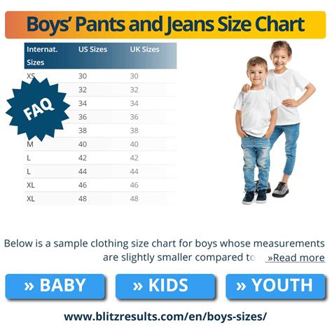 Boys Size Chart Customer Service French Toast French Toast