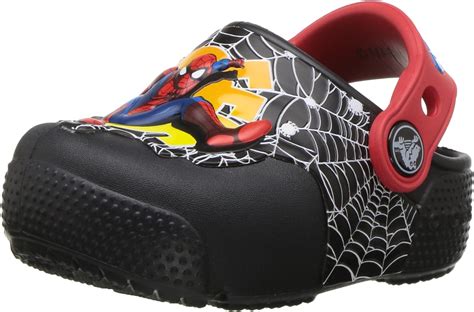 boys spiderman crocs size 8