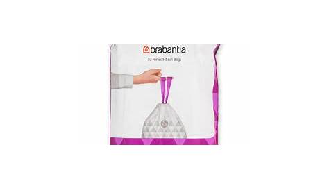Brabantia PerfectFit Bin Liners, 12L Size C, 40 Bags at