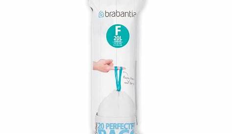 Brabantia Bin Liners F Size 20l Slim 20 Bags Extra Strong