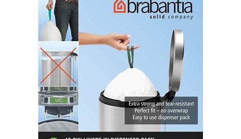 Brabantia Bin Liners G 23 30 Litre 20 Waste Bags