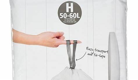 Brabantia Bin Liners Size H 50 60 L 30 Bags , , On OnBuy