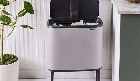 Brabantia 16 Gal. Brilliant Steel Touch Top Trash Can