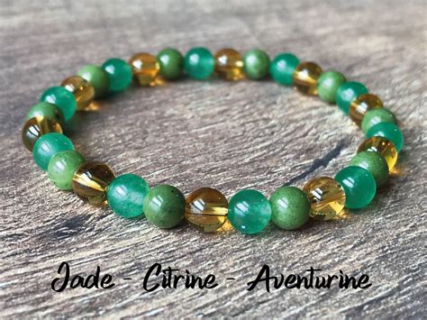 bracelet citrine et aventurine