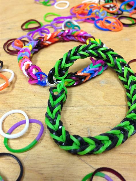 bracelets made from small rubber bands