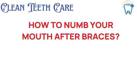 Braces Hurt Numb
