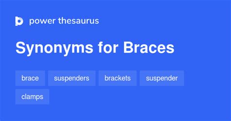 Braces Meaning Synonyms