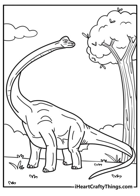 Brachiosaurus Coloring Pages Simple