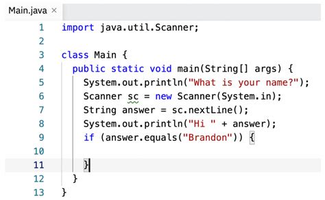 Brackets Example Java