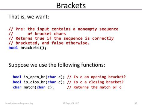 Brackets In C++