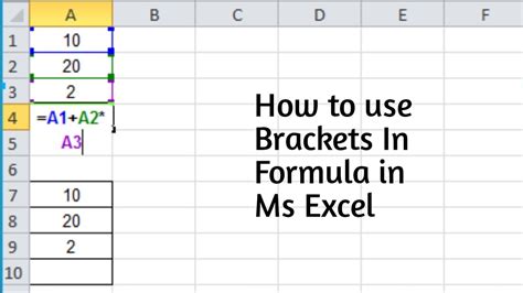 Brackets In Excel Formula Meaning