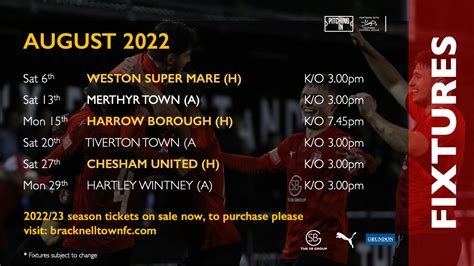 bracknell football club fixtures 2022 23