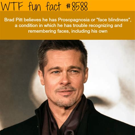 brad pitt can't see faces