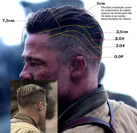 brad pitt fury haircut length