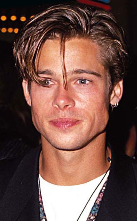 brad pitt hair young