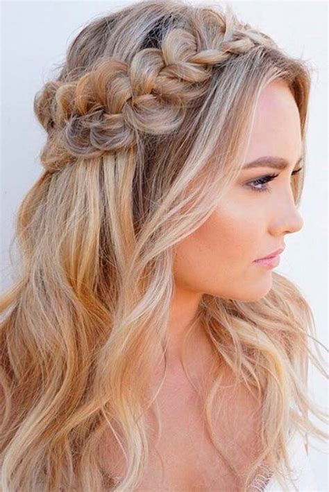  79 Stylish And Chic Braid Half Up Half Down Curls With Simple Style