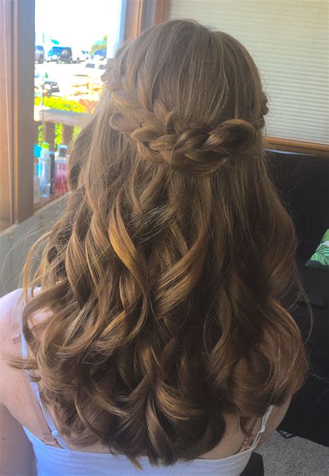 Unique Braid Half Up Half Down Curly Hair Hairstyles Inspiration
