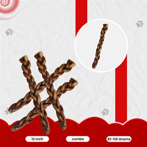 Braided Bully Sticks 12 Inch
