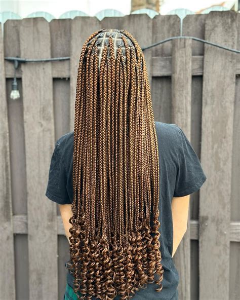 Braids Curly Ends Brown