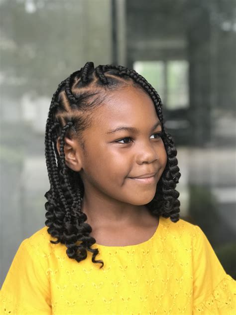 Stunning Braids For Short Hair Black Little Girl With Simple Style
