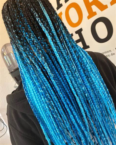 10+ Box Braids Blue Tips Fashion Style