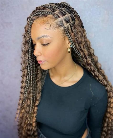 Braids With Curls Down