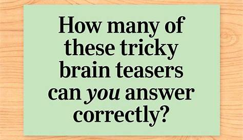 Brain Teasers Riddles With Answers For Adults Can You Solve These Difficult