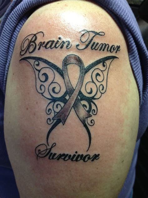 brain cancer ribbon tattoos