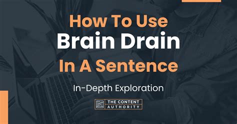 Brain Drain Example In A Sentence