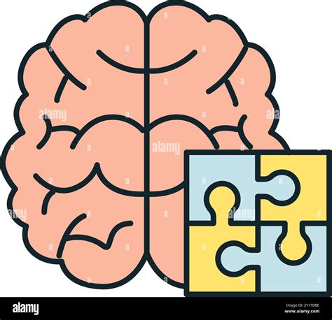 Illustration depicting brain activity while solving a puzzle