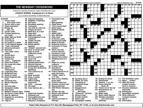 brainsonly newsday crossword today