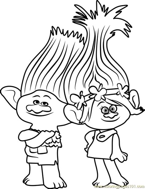Branch From Trolls Coloring Page