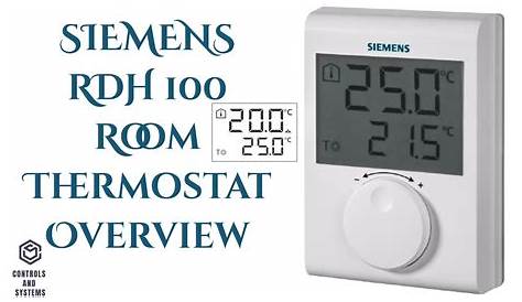 Branchement Thermostat Siemens Rdh 100 D’ambiance Digital RDH Par Piles