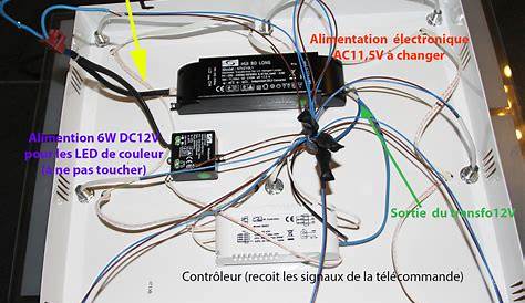 Branchement Transformateur Led 12v 12 Volts Pour Ruban LED Ou Ampoule LED MR16