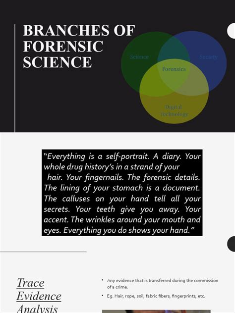 branches of forensic science pdf