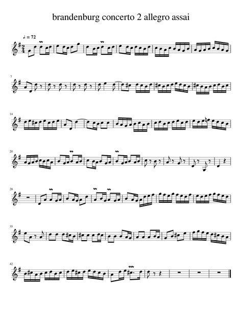 brandenburg trumpet solo sheet music