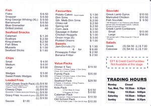 brandon park fish and chips menu