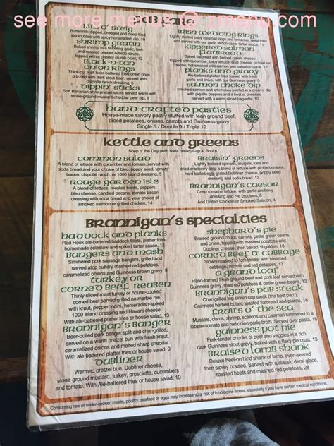 brannigan's kalispell menu