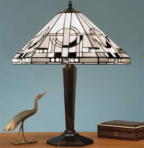 brass art deco table lamp