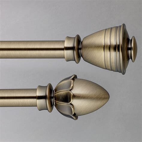 brass curtain rods and finials