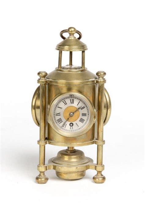 Brass Desk Clock Barometer